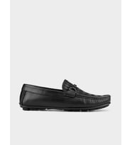 Kauçuk Taban Hakiki Deri Siyah Erkek Loafer