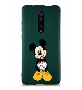 Xiaomi Redmi K20 Pro Soft Premier Kapak Mickey Mouse-A Tasarımlı Silikon Kılıf - Yeşil (Şeffaf)