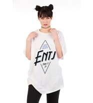 ENTJ Kişilik Tipi Personality Types MBTI Unisex Premium Oversize T-Shirt (Beyaz)