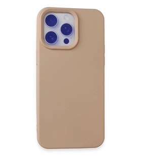Mey İthalat® iPhone 15 Pro Max Kılıf Nano içi Kadife Silikon - Pudra