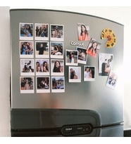 Polaroid Buzdolabı Fotoğraflı Magnet, 8 Adet Foto Baskılı Magnet Seti, Aile, Arkadaş, Sevgili, Düğün, Resimli Baskı Magnetli Pola