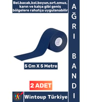 #AğrıBandı Uzun Süre Etki Kas Bel Bacak Kol Boyun Sırt Omuz Karın Kalça Lacivert Ağrı Bandı 2 Adet