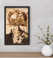 BK Gift Atatürk Temalı Dekoratif Ahşap Siyah Çerçeveli Tablo-41
