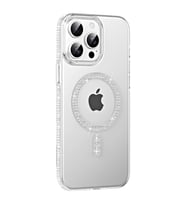 Northcity Joko Move Taşlı Magsafe Kapak - iPhone 15 Pro ile Uyumlu Işıltılı Elmas Kılıf, Natural Grey