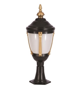 AVONNI BSU-68003-SOP-K Sarı/Siyah Boyalı Dış Mekan Aydınlatma E27 Aluminyum Polikarbon Cam 30cm