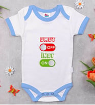 BK Kids Umut Off Tasarımlı Mavi Bebek Body Zıbın-1