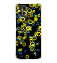PrintiFy Oppo A54 Uyumlu Köşe Korumalı Semboller Tasarımlı Şeffaf Silikon Kılıf