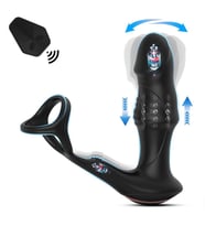 Şarjlı Testis Penis Halkalı Dalga ve İleri Geri Hareketli Titreşimli Perine Prostat Uyarıcı Vibratör