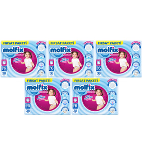 Molfix Külot Bebek Bezi Beden:6 (15+KG) Extra Large 190 Adet Mega Fırsat Pk
