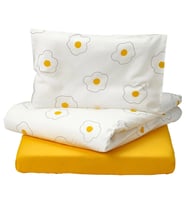 IKEA ÖGONLOCKSMAL beyaz-sarı 60x120 cm bebek nevresim takımı