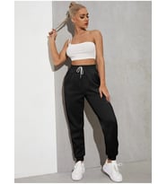 Kadın Regular Fit İnce Eşofman Altı SPR24EAK81 (Siyah)