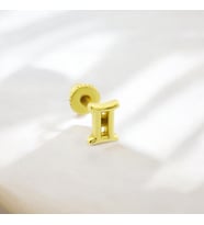 Glorria Altın İkizler Burcu Helix Piercing