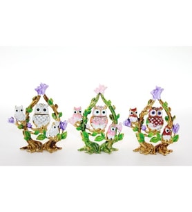 Periboia Swarovski Baykuş Figürü (Çok Renkli)