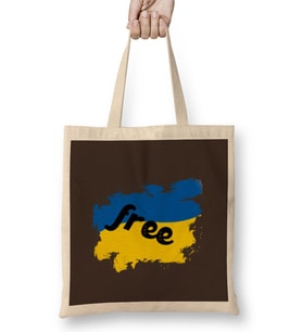 Free Ukraine War With Russia - Stay Strong Ukraine Flag 2022 Bez Çanta Uzun Saplı
