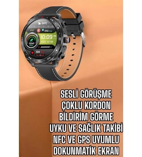 Akıllı Saat Nabız Ölçer Uyku Takibi Sesli Görüşme Bildirim Görme