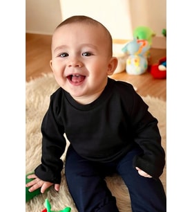 Breeze Erkek Çocuk Uzun Kollu Tişört Basic 1-4 Yaş, Siyah