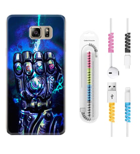 Samsung S7 Edge S20 Fe Plus Ultra S21 S22 Kılıf Kablo Koruma Spiral Silikon Thunder Play 1760
