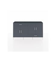 Arges Konsol 5 Raflı 2 Çekmeceli 4 Kapaklı 176x30x99 Antrasit-Antrasit