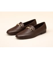 Trendyshose 06968 Taşlı Rahat Duz Babet (KAHVE)