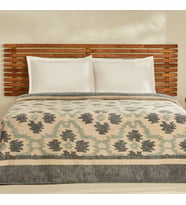 Karaca Home Damask Lacivert Çift Kişilik Pamuklu Battaniye