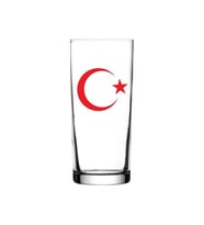 Ay Yıldız Baskılı Rakı Bardağı - Ay Yıldızlı Rakı Bardağı (Standart)