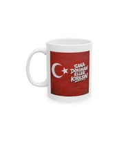 Sana Dokunan Eller Kırılsın Türk Bayraklı Porselen Kupa – KF04032621