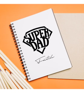 Süper Baba Tasarımlı Defter Kişiye Özel