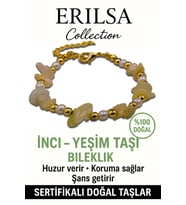 Sertifikalı İnci ve Yeşim Taşı Bileklik – Huzur, Koruma ve Şans (Yeşil)