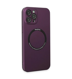 İphone 12 Pro Kılıf Jack Magneticsafe Lens  - Mürdüm