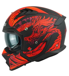 Motosiklet Kaskı Hunter SV Oni B5 Matt Red Sport Moduler Motorcu Kaskı Off-Road