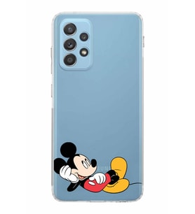 Samsung Galaxy A52  Kamera Korumalı  Kapak Mickey Mouse Tasarımlı  Şeffaf Kılıf