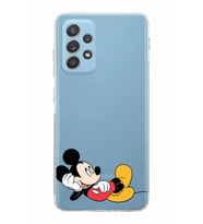Samsung Galaxy A52  Kamera Korumalı  Kapak Mickey Mouse Tasarımlı  Şeffaf Kılıf