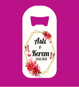 Kişiye Özel Magnet Açacak Düğün Nikah Nişan İçin