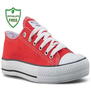 Waves 700 Converse Style Ünisex Keten Sneaker Ayakkabı KIRMIZI_BEYAZ (Kırmızı-Beyaz)