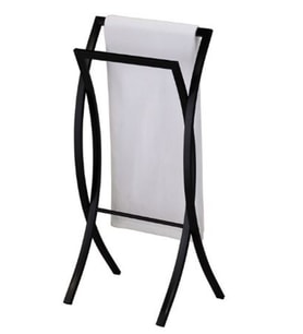 Vargas Siyah Metal Ayaklı Havluluk