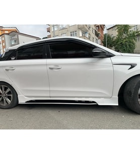 Hyundai i20 Custom Yan Marşpiyel Seti Mat Siyah Plastik 2 Adet
