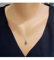 925 Ayar Gümüş Yaprak Kolye