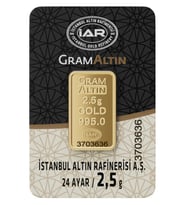 2.50 gr 24 Ayar İAR Külçe Altın (Çok Renkli)