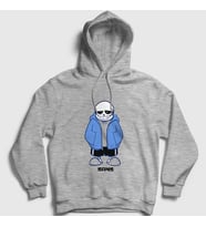 Presmono Unisex Gri Blue Coat Sans Undertale Kapüşonlu Sweatshirt 31854tt (Gri)