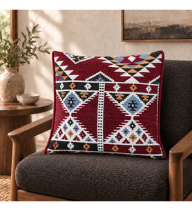 BK Gift El Yapımı Otantik Türk Kilim Kırlent Yastık 43x45 cm -5 Bohem Etnik Dekoratif Koltuk Yastığı