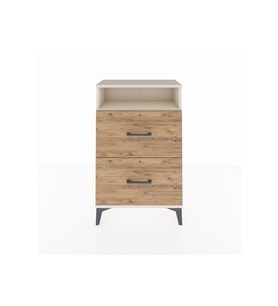 Arges Komodin Tek Raflı 2 Çekmeceli 60x30x96 Aytaşı-Çam