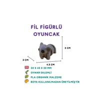 Fil Figür - 3D Sevimli Hayvan Oyuncak