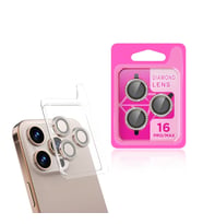 Apple iPhone 16 Pro Uyumlu Zore CL-06 Kamera Lens Koruyucu (Koyu Gri)