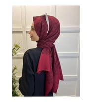 Elegance Monogram Şal - 1090100-941 - Bordo