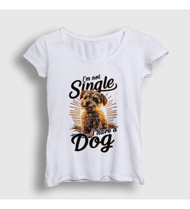 Presmono Kadın Beyaz Yorkshire Terrier Köpek Hediye T-Shirt 540441tt