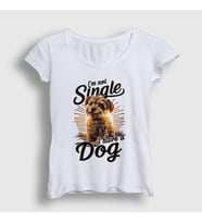 Presmono Kadın Beyaz Yorkshire Terrier Köpek Hediye T-Shirt 540441tt