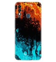 Tecno Spark 8T Kılıf Silikon Desen Özel Seri Orange Blue Color 1665