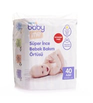baby me Süper İnce Alt Değiştirme Örtüsü 60x90 cm 40 Adet
