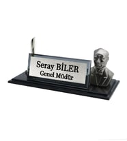 Kişiye Özel Tasarım Kristal İsimlik Ofis İsimlik Yönetici Cam İsimlik Atatürk Kristal Masa İsimliği