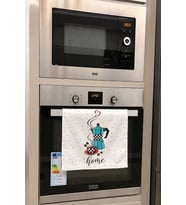 Valerine Life El Kurulama Havlusu 30x50cm Mutfak, Fırın için Pamuklu Emici Damalı Kahve Keyfi